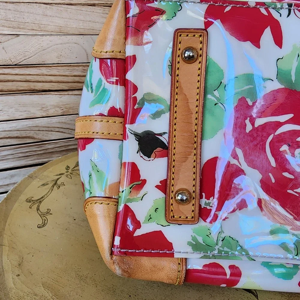 Dooney & Bourke Rose Garden Floral Satchel Bag Handbag Purse Feminine Girl Era